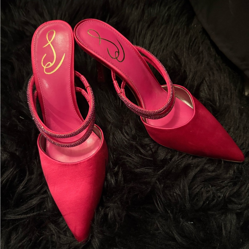 Sam Edelman Women's Agustina Satin Pump Bold Fuchsia - Picture 5 of 8